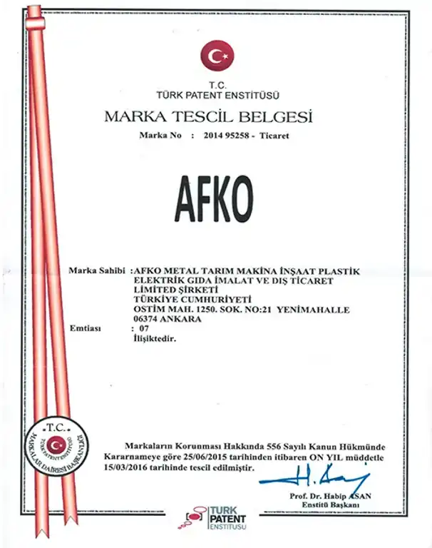 AFKO Licenses And Certificates